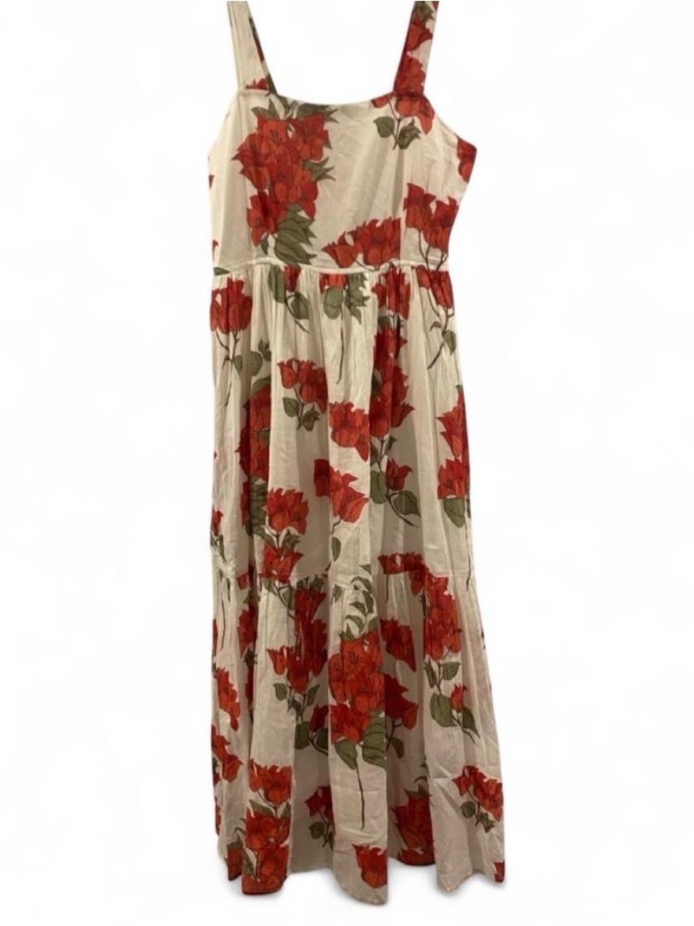 Pink Chicken Red Floral Tiered Maxi Dress 🌹❤️